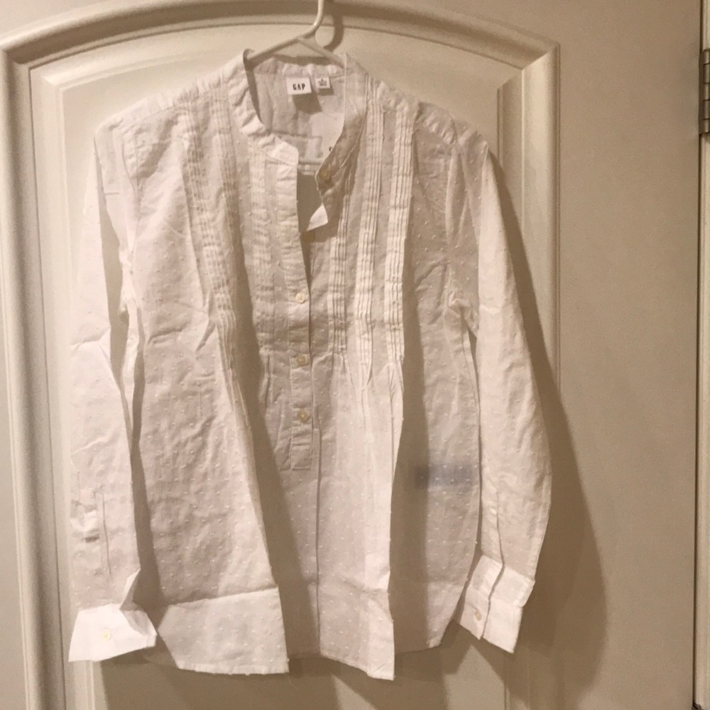 Gap petite shirt top white size S petite